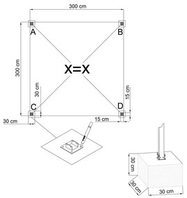 Félnyeregtetős bioklimatikus pergola lamellákkal 3 x 3 M