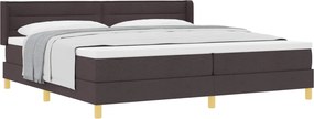vidaXL Boxrugós ágy matracmal Sötét Barna 200 x 200 cm Poliészter