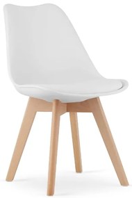 Étkezőgarnitúra 1+4, KAMI fehér asztal 80x80 + BALI MARK fehér székek