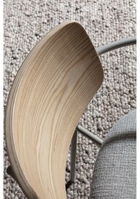 Világosszürke-natúr színű kárpitozott karfás étkezőfotel szett Nour – MOME