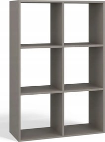 Malax könyvespolc 2X3 Agyag