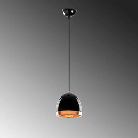Mugo 10635 fekete-arany fém függőlámpa, Ø17 cm