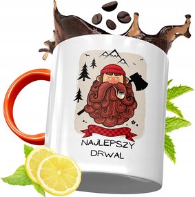 Narancssárga Bögre Favágónak Ajándék fényképes nyomattal