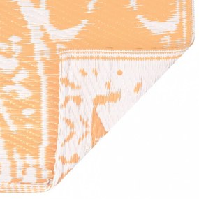 ARAKIL narancssárga és fehér 80x150 cm-es PP kültéri szőnyeg