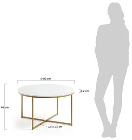 Shefield dohányzóasztal, ø 80 cm - Kave Home