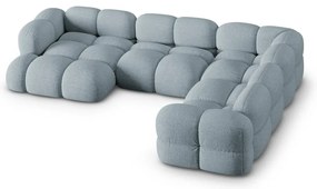 Világoskék sarokkanapé (jobb oldali-U alakú) Loretto – Cosmopolitan Design