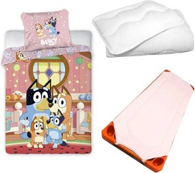 Bluey At Home gyerek, ovis ágyneműhuzat, derékalj és paplan/párna szett 100x135 cm 40x60 cm