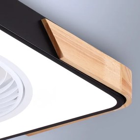 Brilagi LED dimmeres lámpa ventilátorral 30W 230V 3000-6500K fekete/tölgy+DO