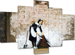 Festmények 150x105 Banksy Szobalány Grafiti