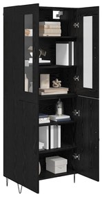 Magasfiú Fehér és Fekete Tölgy 69,5 x 34 x 180 cm Faanyag