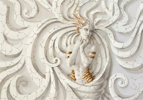 Fotótapéta flizelin Nő absztrakt arany Art déco 350x250 +ragasztó