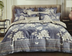 Szürke-bézs mintás ágyneműhuzat 160x200 4 részes Ár