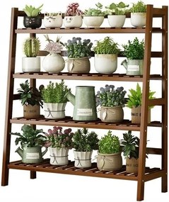 Többszintes, trapéz alakú polc, virágtartó állvány/ 3 szintes virágágyás, 70