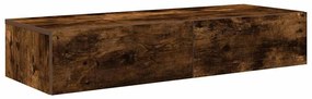 Falipolc fiókokkal füstölt tölgy 100x36x19 cm műszaki fa