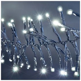 Solight 1V11-W - LED Karácsonyi lánc 576xLED/8 funkció 8m IP44 hideg fehér + távirányító