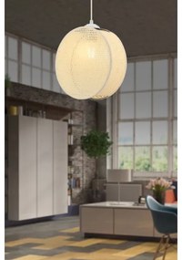 DRUM zsinóros függőlámpa 1xE27/60W/230V krémszínű