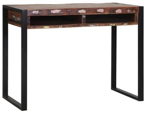 Tükörrel ellátott pipereasztal Többszínes 100x50x75 cm Tömör újrahasznosított fa