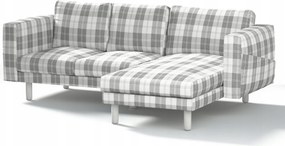 Dekoria Norsborg 3 személyes kanapé huzat Ikea székkel, szürke