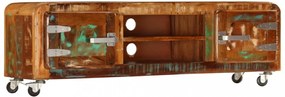 tömör újrahasznosított fa TV-szekrény 120 x 30 x 36 cm