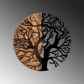 Fali dekoráció 56 cm átmérő, fa/fém faág mintával
