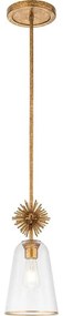 Quoizel STARING-MP-DG-CLEAR-Csillár rúdon STARING 1xE27/40W/230V átm. 18,4 cm arany/átlátszó