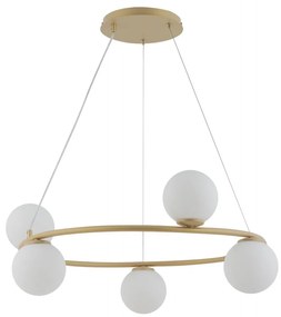 Csillár zsinóron GAMA 5xG9/12W/230V arany