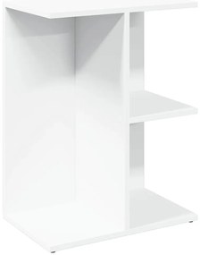 Fehér szerelt fa ágy melletti asztal 46,5x29x61 cm