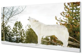 Üvegképek Wolf téli erdőben 120x60cm