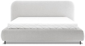 Bézs kárpitozott ágyneműtartós franciaágy ágyráccsal 140x200 cm Pointt – ELTAP