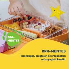 Klarstein Schmatzfatz junior, tízórais doboz, 6 rekesz, 21,3 x 15 x 4,5 cm