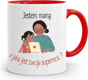 Piros Bögre Ajándék Anyukáknak Én Vagyok Az Anya A Nyomtatott Fényképes