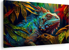 Kép - Színes leguán (90x60 cm)