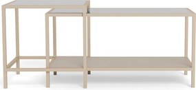 Szürke acél dohányzóasztal szett 2 db-os 50x90 cm Seaford – Actona