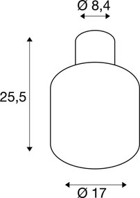 SLV OVALISK 1004677 Mennyezeti Lámpa 1x7.9W/LED 3000/4000K 570LM IP65