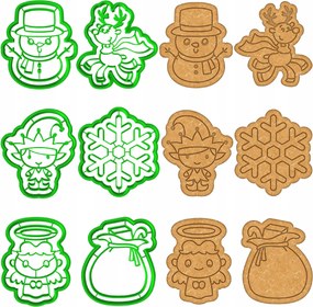 6x Karácsonyi Formák Karácsonyi lyukasztók XXL szett 6db