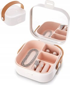 Ékszerdoboz tükörrel rendszerező utazó tároló doboz