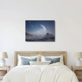 Kép - Ég a a sziklák felett (üvegen) (70x50 cm)