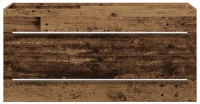 antik fa szerelt fa mosdószekrény 100x38,5x48 cm