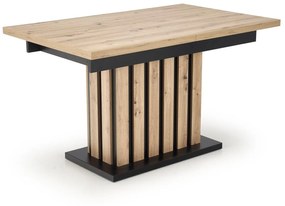 Asztal Houston 1613Artisan tölgy, Fekete, 76x90x160cm, Hosszabbíthatóság, Laminált forgácslap, Laminált forgácslap