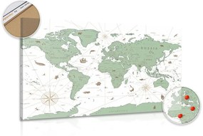 Parafa kép térkép zöld kivitelben