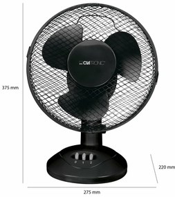 Clatronic VL 3601 asztali ventilátor, 23 cm,fekete