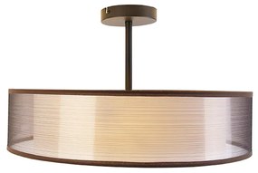 Modern barna és fehér mennyezeti lámpa 50 cm 3-lámpás - Drum Duo