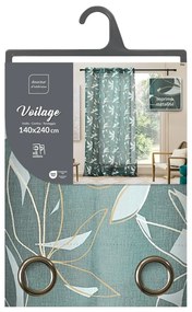 Zöld voile fényáteresztő függöny 140x240 cm Elsa – douceur d'intérieur