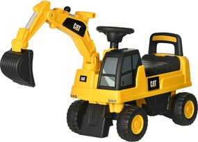 HOMCOM Ülő Digger Játék Móka Állítható Lapát Kormánykerékkel, Kisgyermek Digger Tárolóhellyel az Ülés Alatt, Játék Digger 25 kg-ig, Ülve Gyerekeknek 1