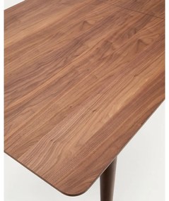 Bővíthető étkezőasztal hosszabbító asztallappal, diófa dekorral 100x200 cm Elan – Kave Home
