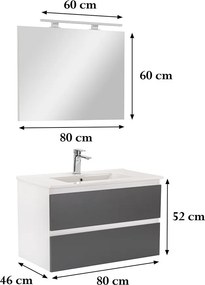 Vario Forte 80 Fürdőszoba komplett szekrény