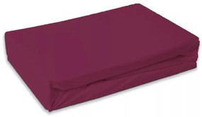 Vörös Burgundy frottír gumis lepedő 90x200 cm