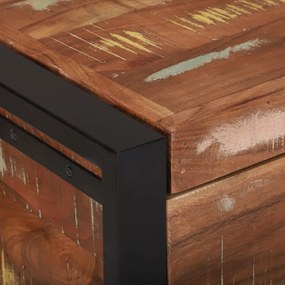 Tároló ládák 60x30x30cm Tömör újrahasznosított fa és fém