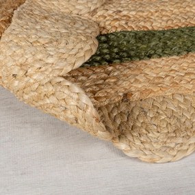 Sötétzöld-natúr színű kézi szövésű juta szőnyeg 160x230 cm Grace Green – Flair Rugs
