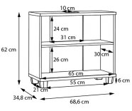 VENOM fürdőszobaszekrény zöld/artisan tölgy